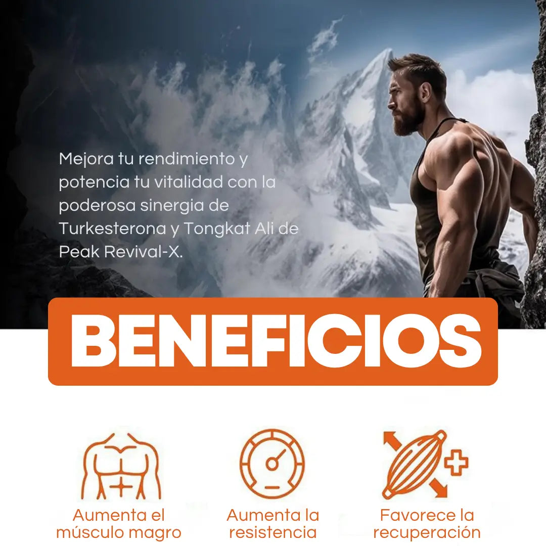 Aumenta tu fuerza y rendimiento con la fórmula que potencia cada entrenamiento. TURKESTERONE & TONGKAT ALI