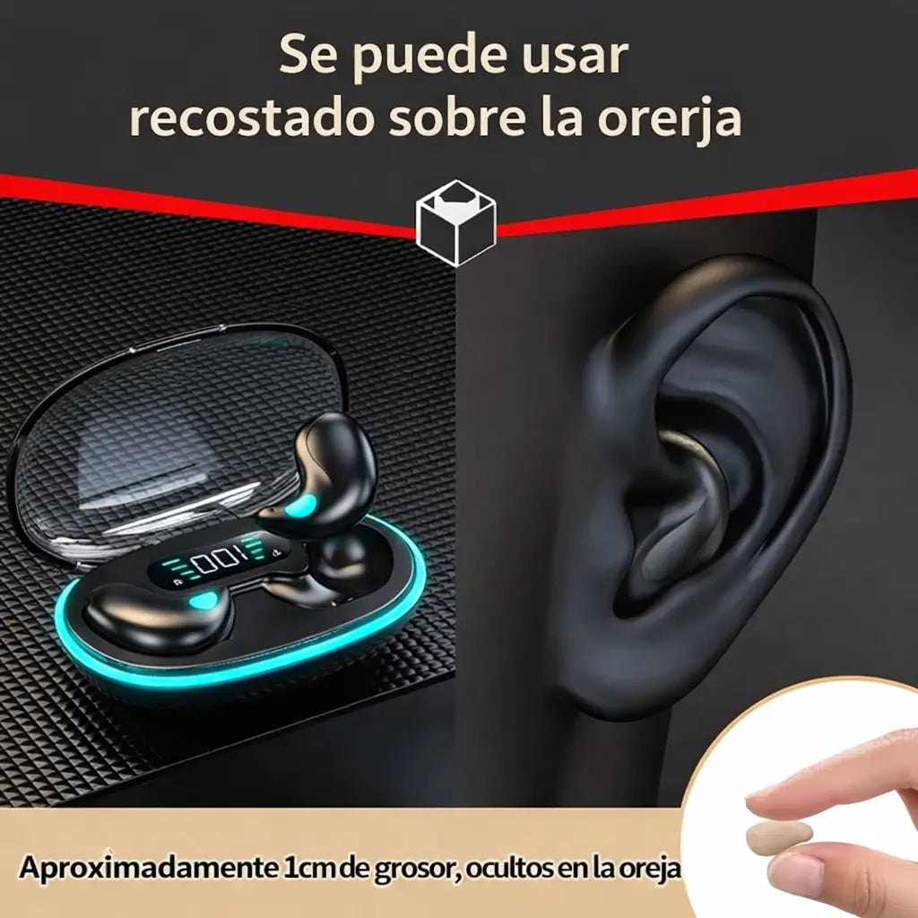 Audífonos Bluetooth 5.3: Olvida el dolor en los oídos y duerme con tu música favorita.