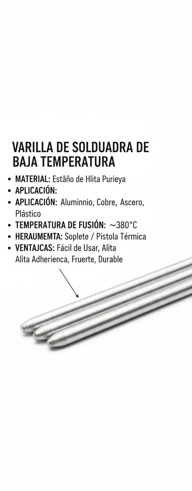 Varilla de soldadura Universal Pack x3