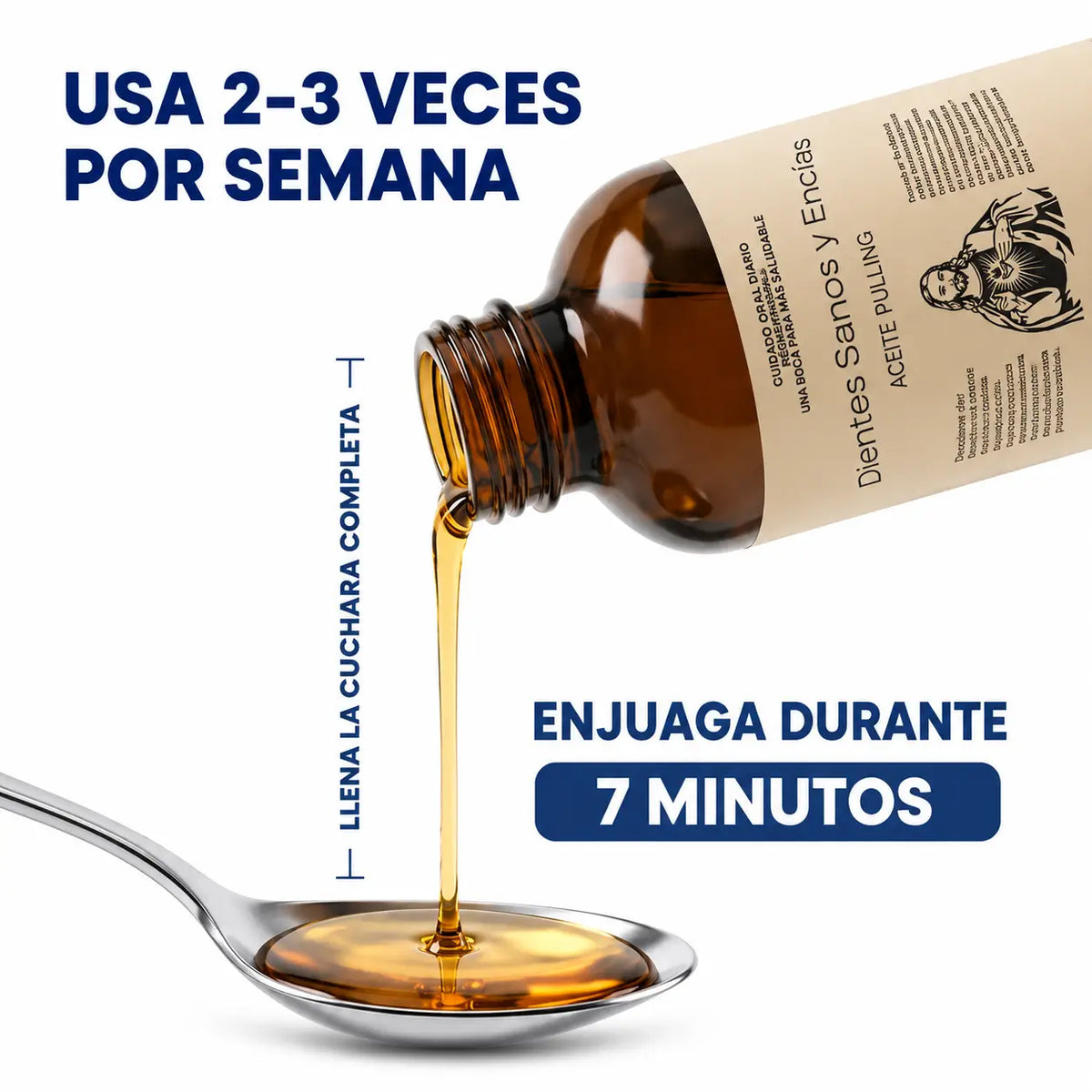 Pulling Oil Natural - Aceite Bucal de Coco para Encías y Aliento