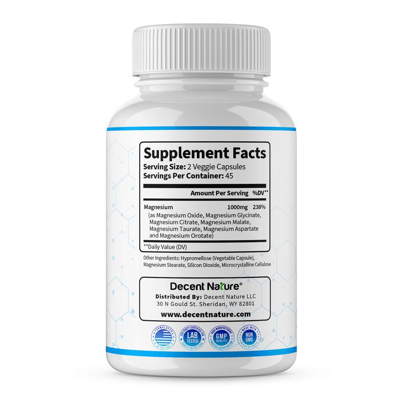8-en-1 Magnesium Complex: Una cápsula para dormir profundo -(90 Capsulas x frasco)