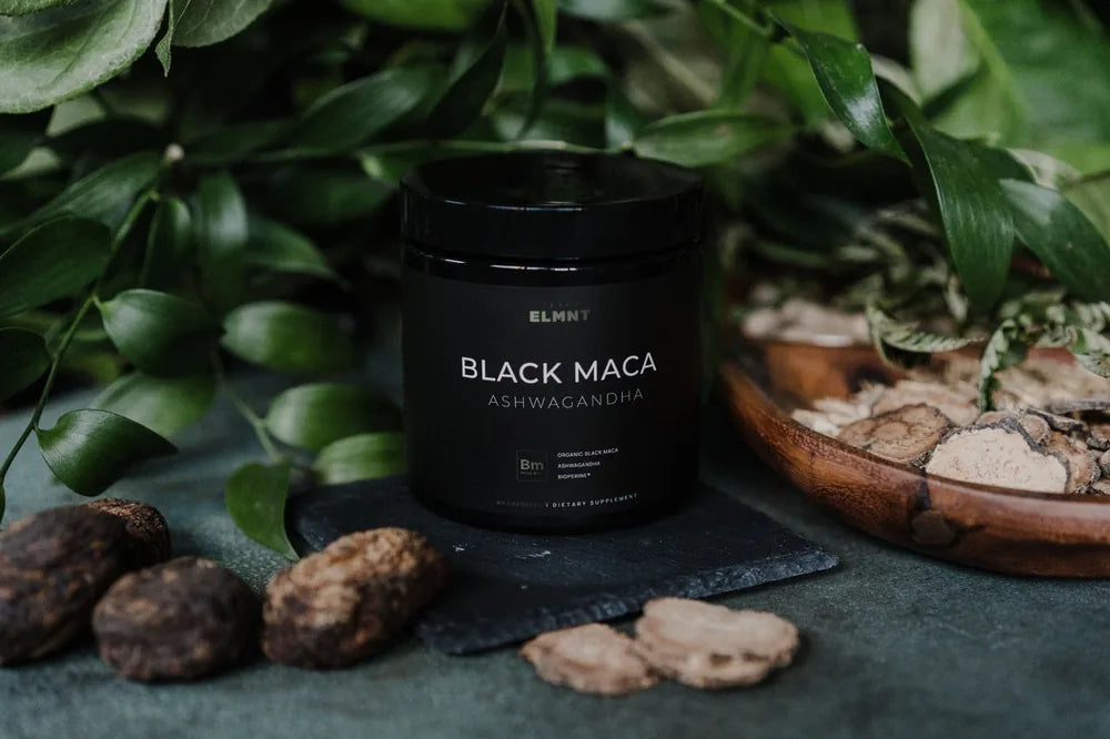 Black Maca + Ashwagandha ELMNT — Energía, Enfoque y Vitalidad · 60 Cápsulas