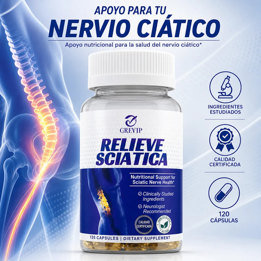 GREVIP Relieve Sciatica 💊 Apoyo Nervio Ciático x120 Cápsulas