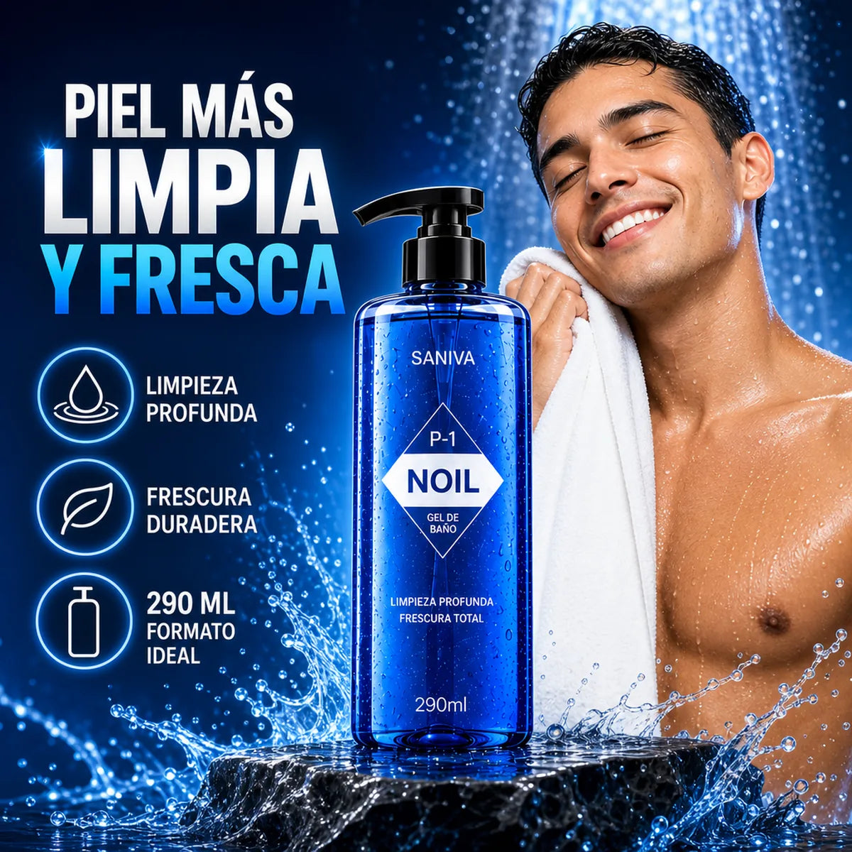 SANIVA Gel de Baño 3 en 1 🧴 Piel Más Limpia y Fresca