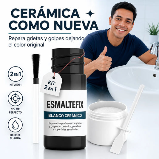 EsmalteFix Kit Reparador 2 en 1 🛁 Cerámica Como Nueva