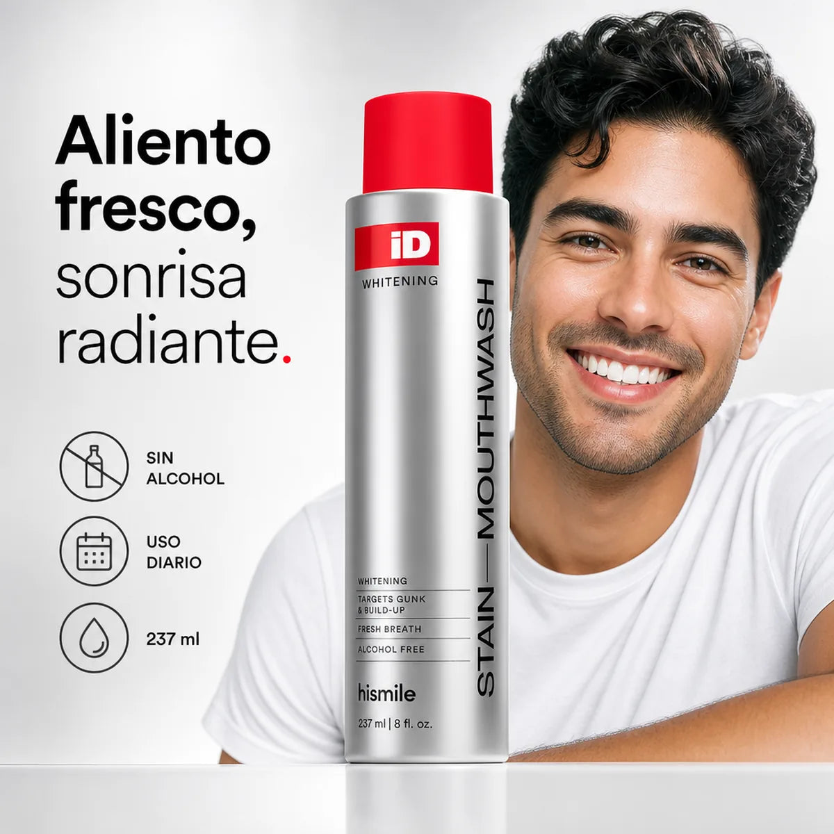Enjuague Bucal Blanqueador hismile 🦷 Sonrisa Radiante