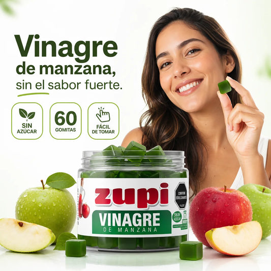 Zupi Gomitas de Vinagre de Manzana 🍎 Sin Azúcar y Sin Sabor Fuerte