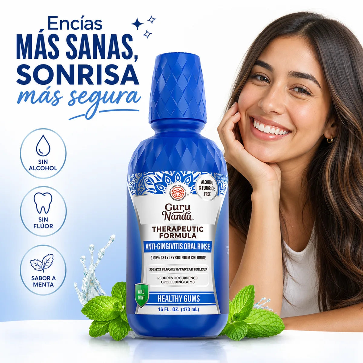 GuruNanda Enjuague Anti-Gingivitis 🦷 Encías Más Sanas