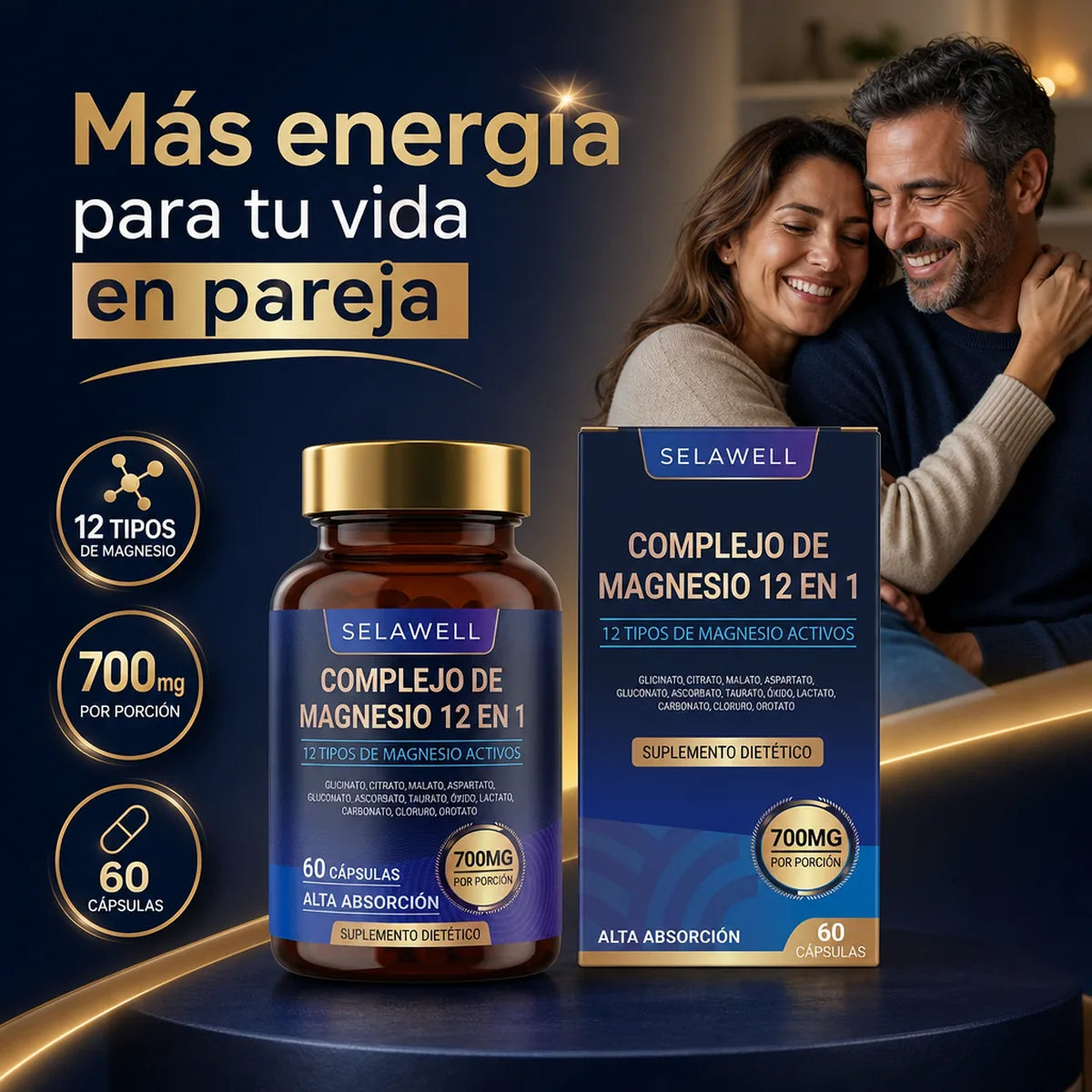 SelaWell Magnesio 12 en 1 🔥 Energía y Vitalidad para tu Vida en Pareja