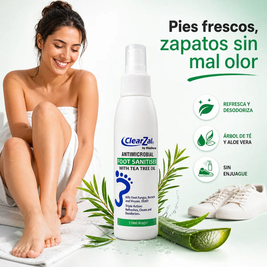 ClearZal Spray Antimicrobiano para Pies 🦶 Frescura y Higiene Diaria