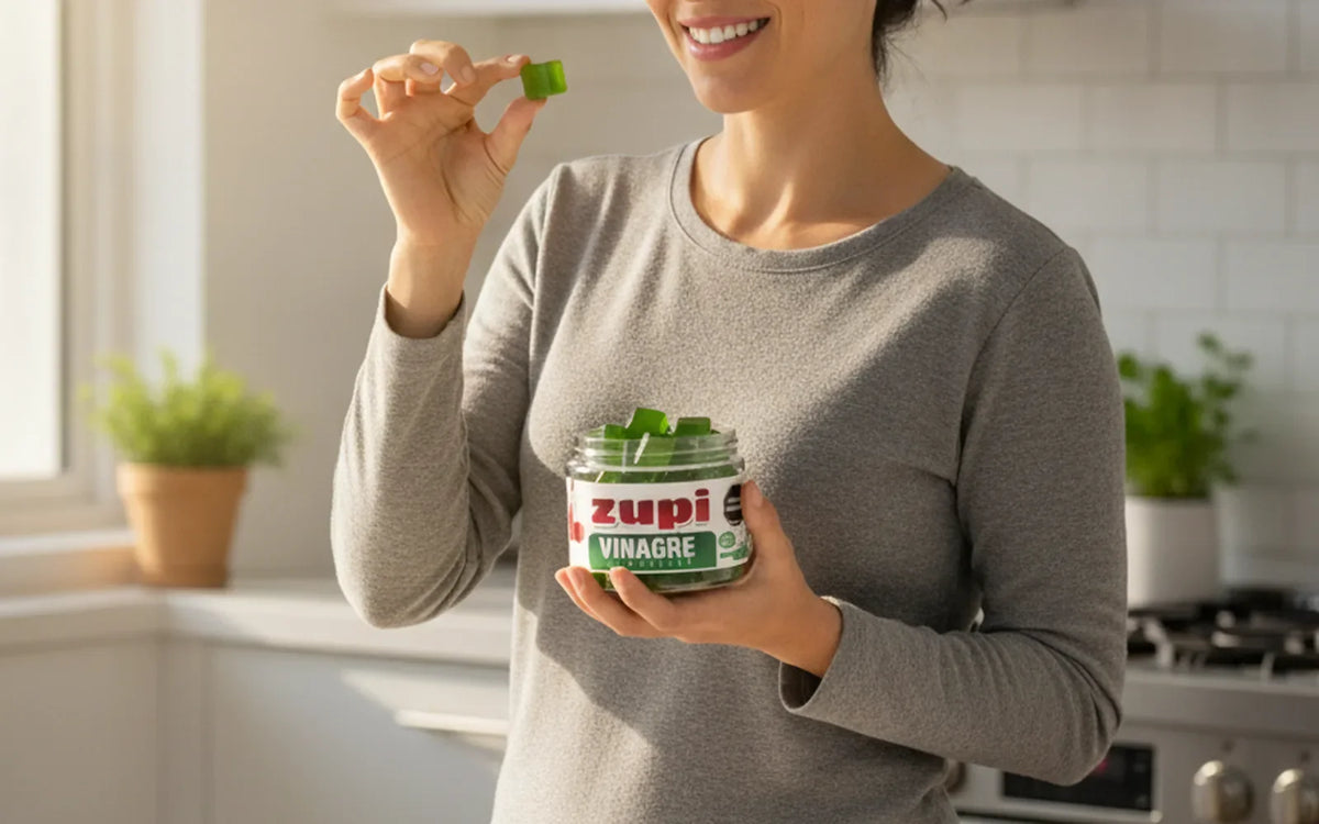 Zupi Gomitas de Vinagre de Manzana 🍎 Sin Azúcar y Sin Sabor Fuerte