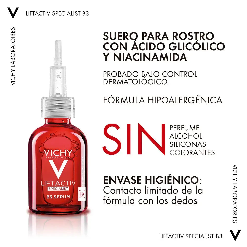 Vichy Liftactiv B3 Serum: El secreto dermatológico para una piel sin imperfecciones y visiblemente más joven.