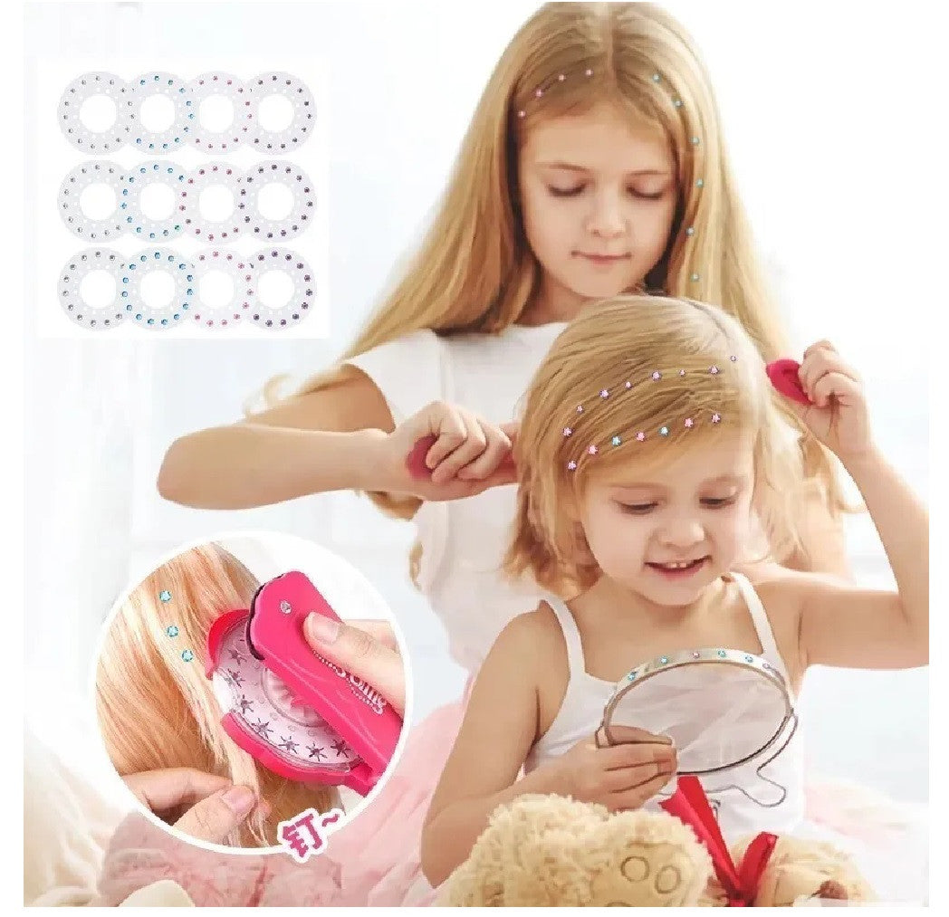 Set Bling Princess: Máquina + Kit de Gemas para Peinados Brillantes para Niñas