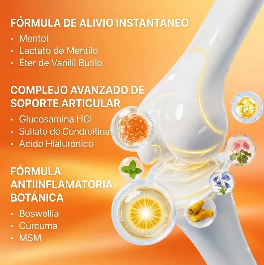 Crema Alivio Articular para Rodillas con Glucosamina y Colágeno