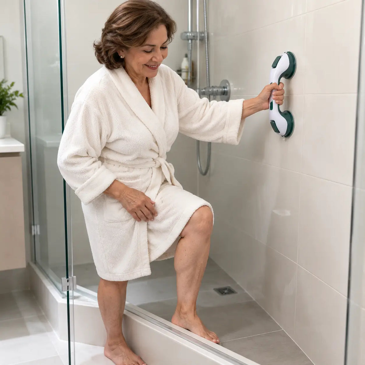 Apoyo con Ventosas para Baño — Ayuda de Equilibrio sin Taladrar