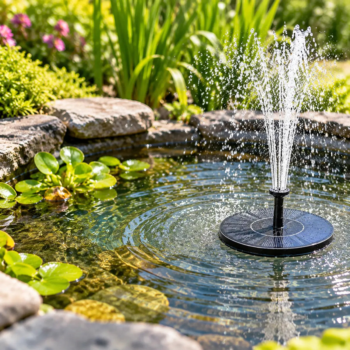 Fuente Solar Flotante para Estanque, Jardín o Piscina de Mascotas