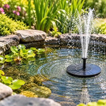Fuente Solar Flotante para Estanque, Jardín o Piscina de Mascotas