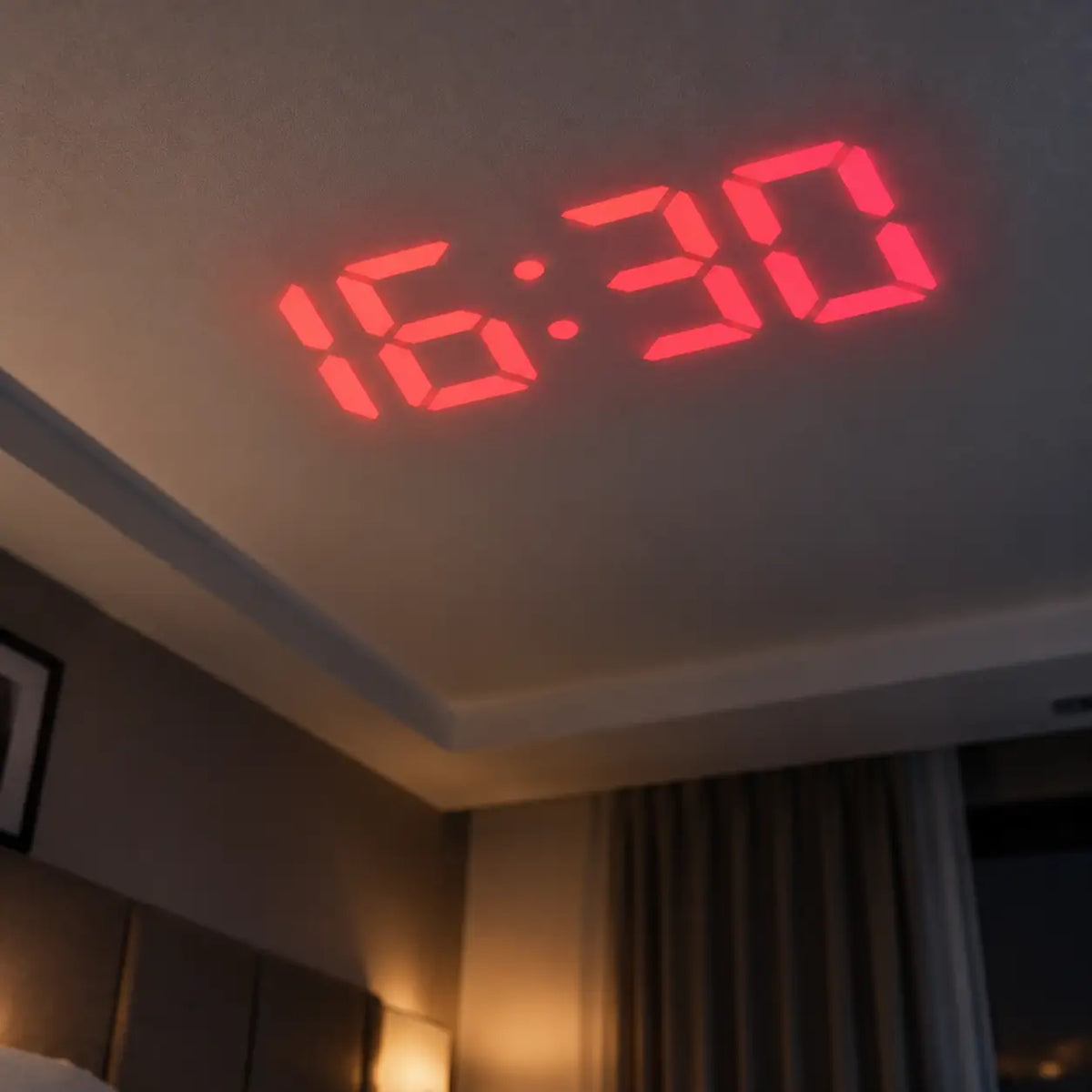 Reloj Digital Espejo LED con Proyector 180°