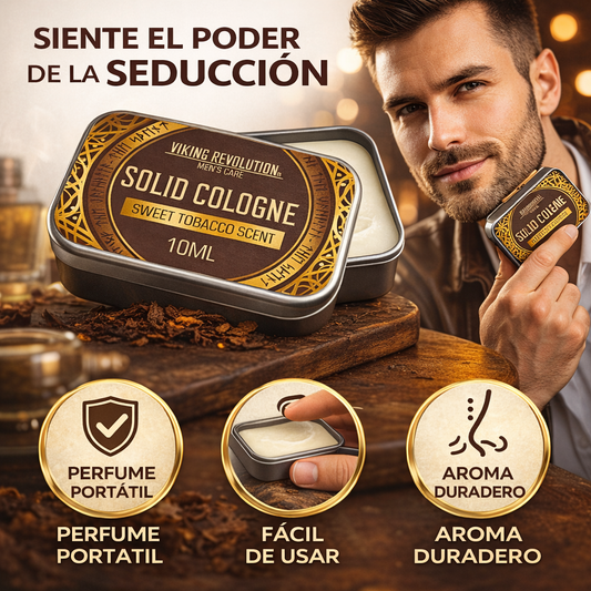 👉 Fragancia sólida premium: discreta, intensa y diseñada para hombres I Viking Revolution Men Solid Cologne 10ml