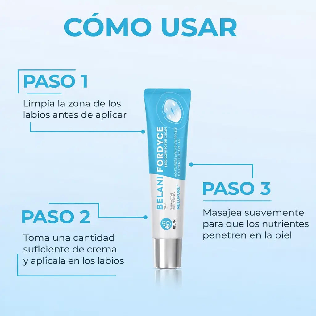 Dile adiós a la apariencia de los puntos blancos y la sequedad con la fórmula avanzada de Belani.