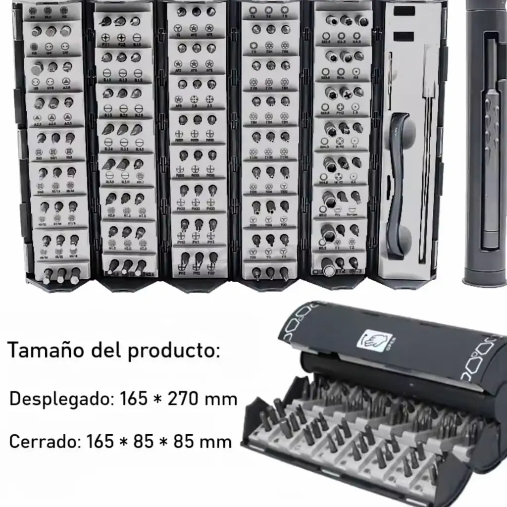 KIT destornilladores 128-Olvídate de pagar soporte técnico; abre y repara cualquier dispositivo tú mismo.