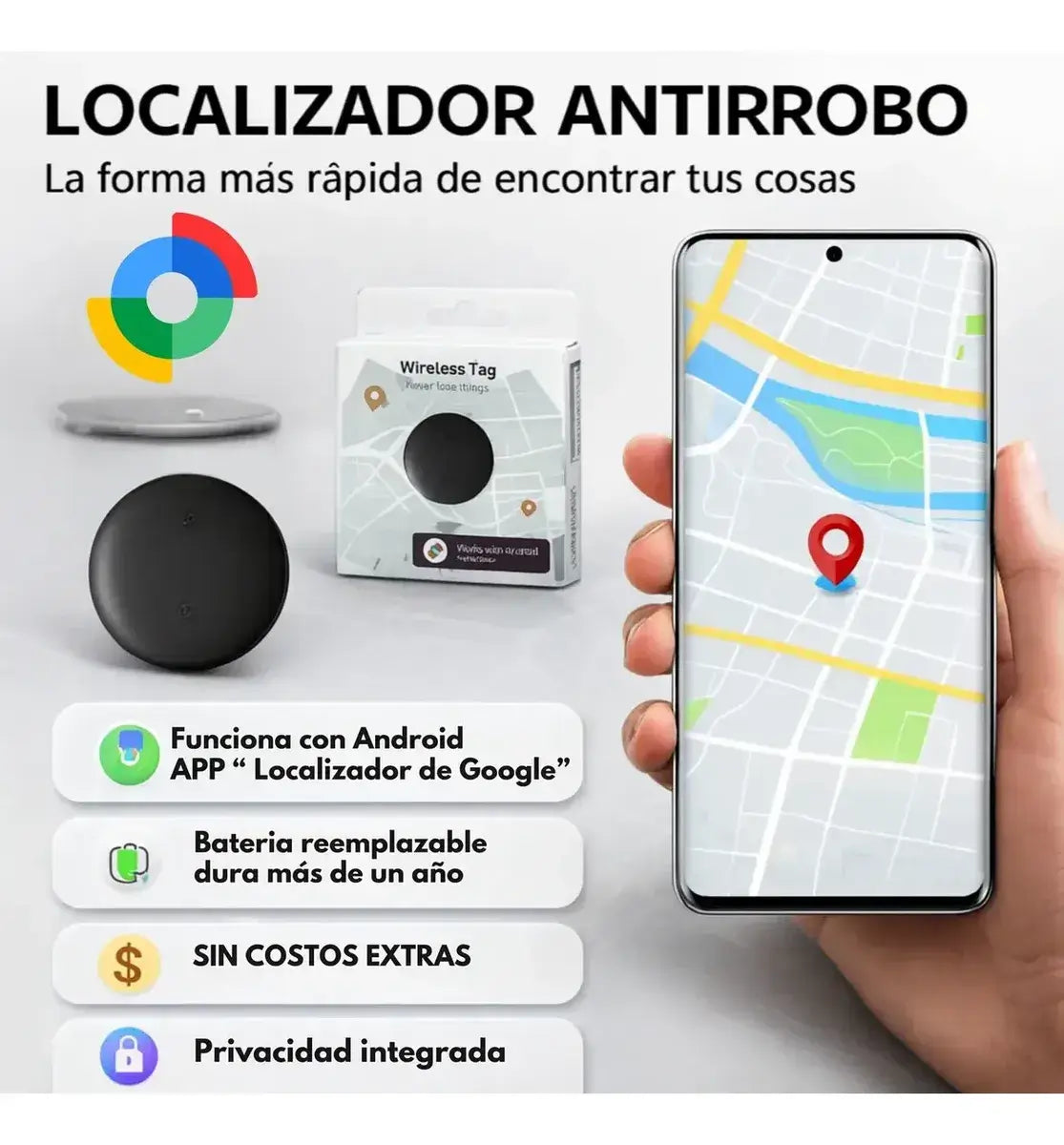 AirTag Localizador Inteligente:¡Recupera lo que amas! (Android)
