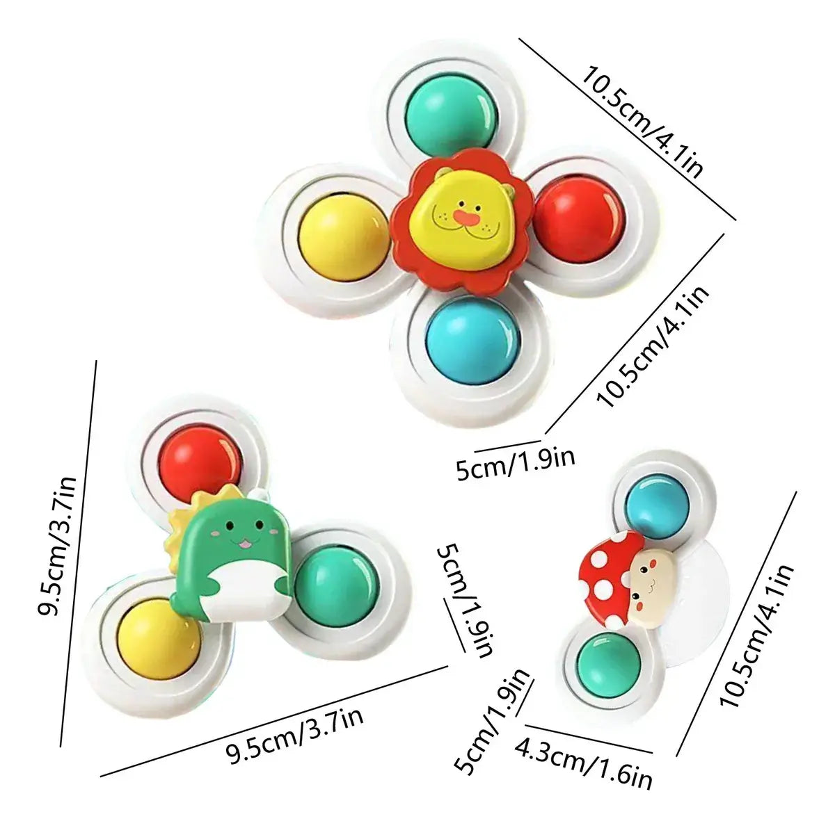 Combo x3 Spinners: Entretenimiento infinito que se pega a cualquier superficie