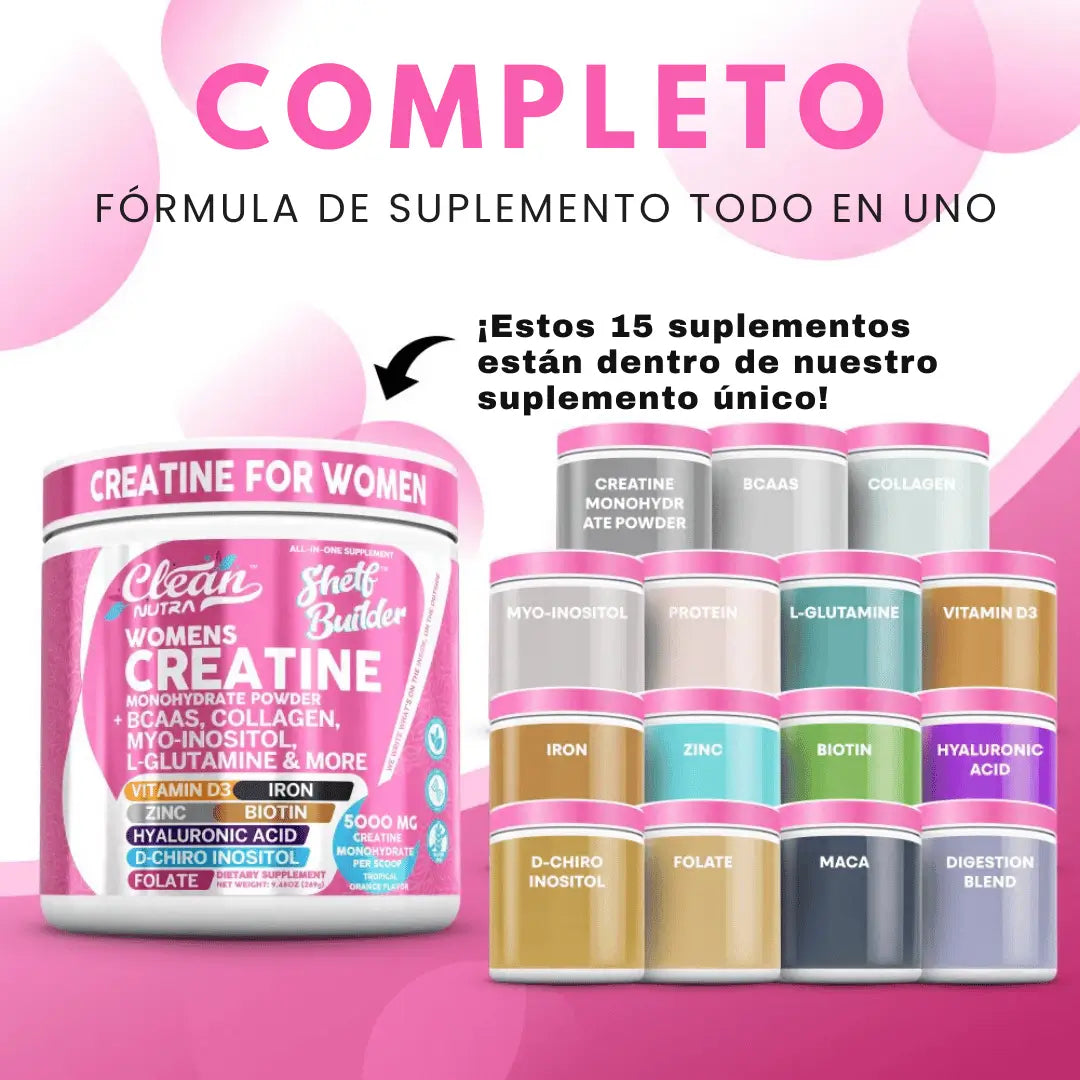 Creatina For Women con inositol shetf builder