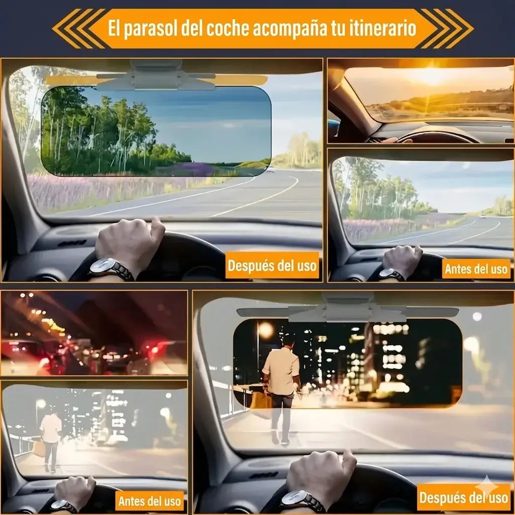 Parasol Universal Polarizado Antirreflejos para Carro 2 en 1