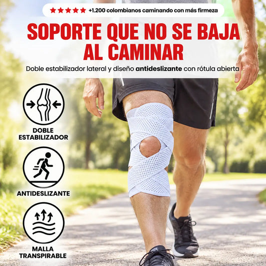 Rodillera Meniscal con Doble Estabilizador y Diseño Antideslizante