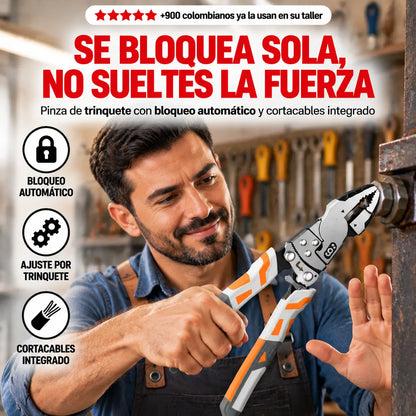 Alicate de Trinquete con Bloqueo Automático — Llave y Alicate 2 en 1