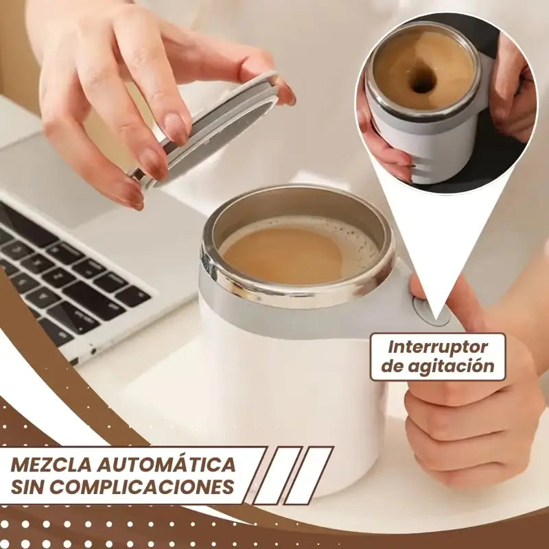 Mezcla Perfecta al Instante: Taza Automática Recargable que Agita por Ti