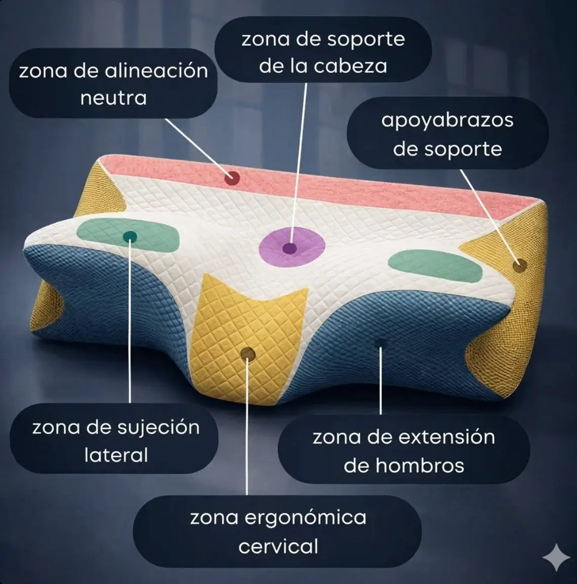 Almohada Cervical Pro: La ingeniería del sueño diseñada para corregir tu postura cada noche.