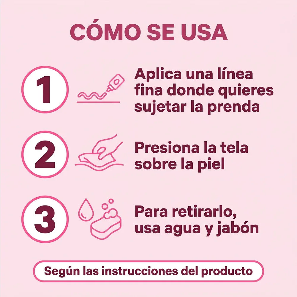 💖 Adhesivo Líquido para la Ropa y el Cuerpo — Mantén tu Escote en su Lugar · 20 ml