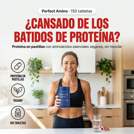💪 Perfect Amino — Proteína en Pastillas, Aminoácidos Esenciales Veganos, 150 Tabletas