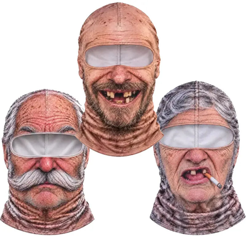 🏍️ Balaclava para Moteros — Cara 3D Divertida, Protege del Viento y del Sol · Talla Única