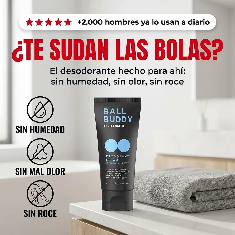 Ball Buddy — Desodorante en Crema para las Bolas 120 ml