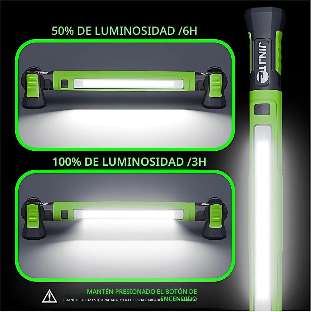 Barra de Luz LED Magnética para el Capó — 3000 Lúmenes, Recargable