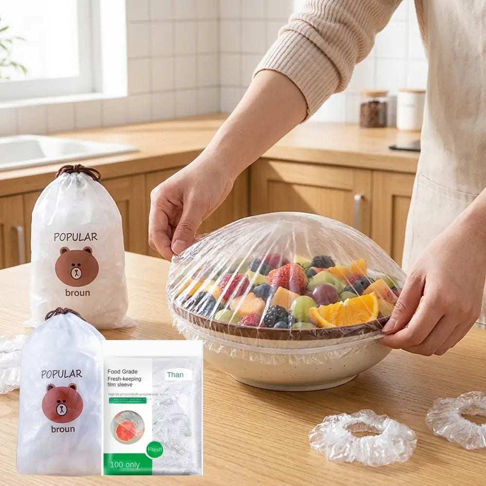 🥣 Pack x100 Bolsas Elásticas Desechables para Cubrir Alimentos
