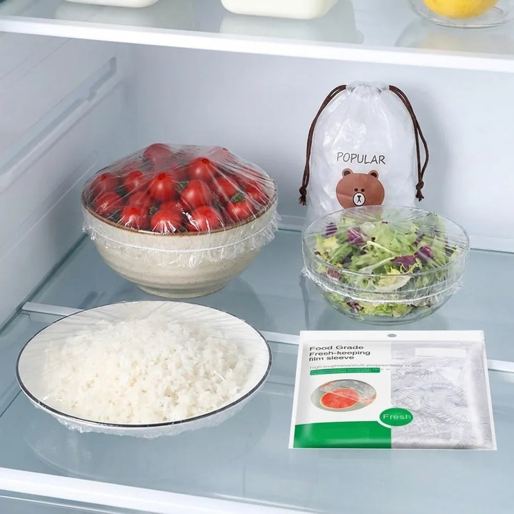🥣 Pack x100 Bolsas Elásticas Desechables para Cubrir Alimentos