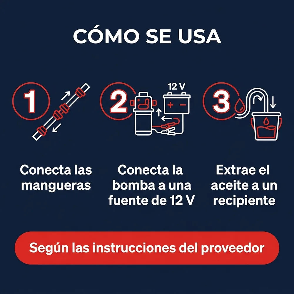 🛢️ Bomba Extractora de Aceite 12V