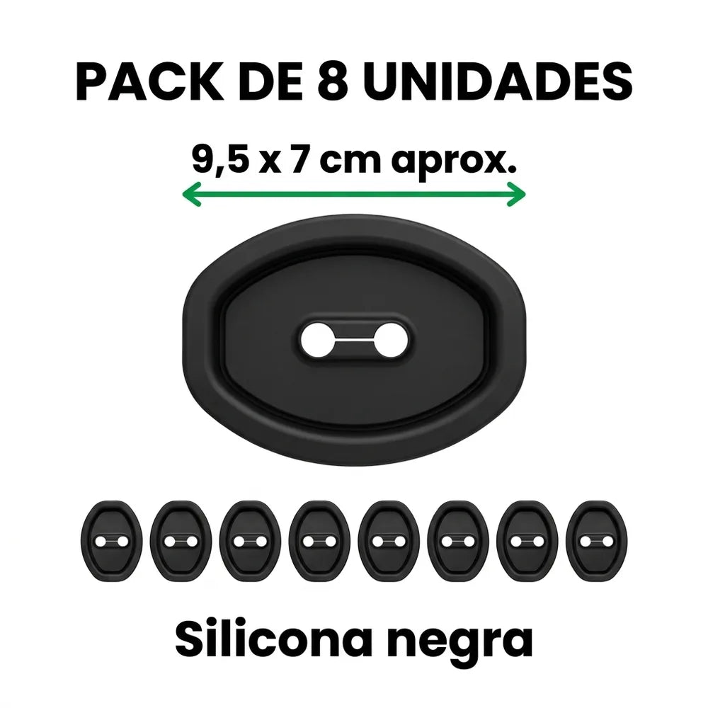 🚗 Pack x8 Cubiertas de Silicona para el Seguro de la Puerta del Carro — Silencian y Protegen