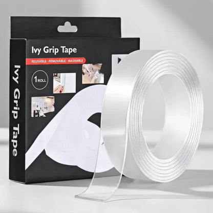 🧷 Cinta Doble Faz Transparente Reutilizable — Pega sin Taladrar ni Clavar
