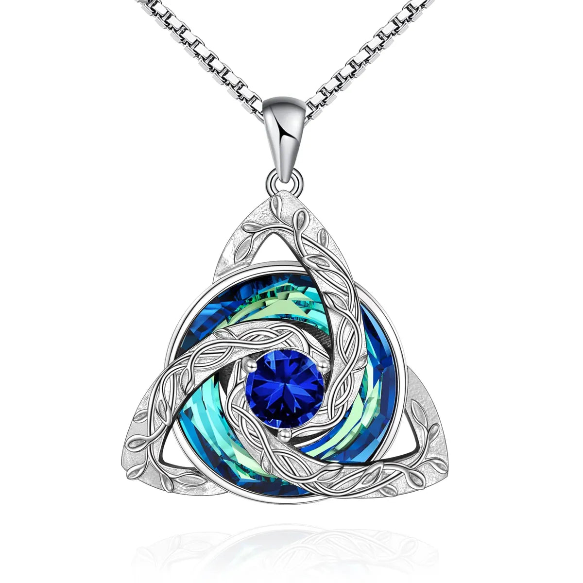 Collar de Plata 925 con Nudo Celta del Infinito y Cristal Austriaco - 1-hero