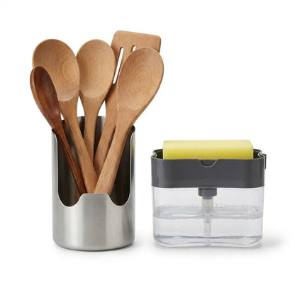 🍽️ Combo Cocina Ordenada: Organizador + Dispensador de Jabón