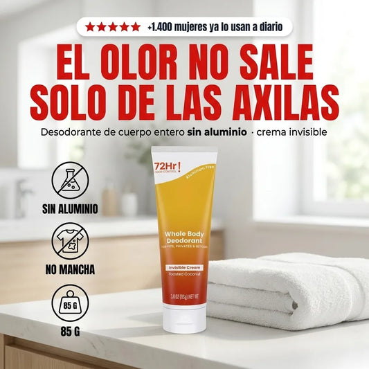 Desodorante de Cuerpo Entero sin Aluminio — Crema Invisible, 85 g
