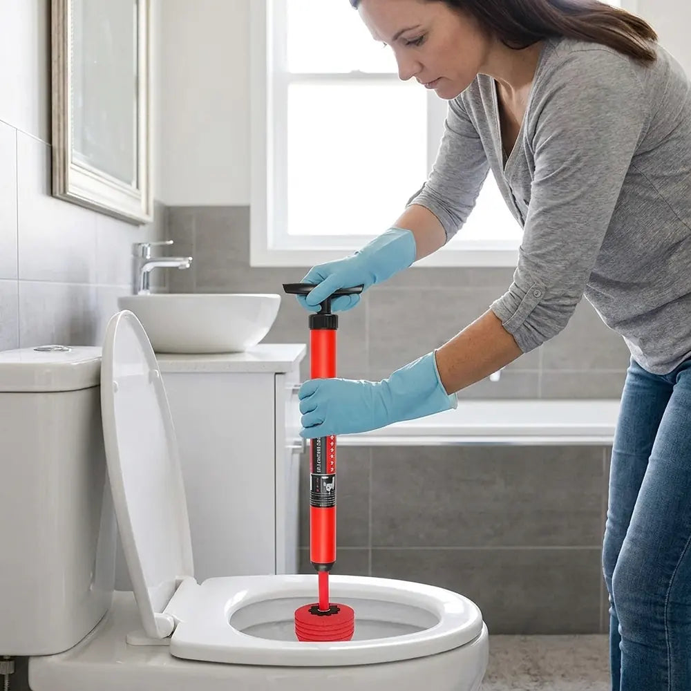 🚽 Destapador de Aire a Presión para Inodoros, Lavaplatos y Drenajes — Sin Químicos