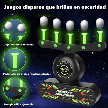 Diana Eléctrica con Bolas Flotantes — Pistola, 30 Dardos y Luz