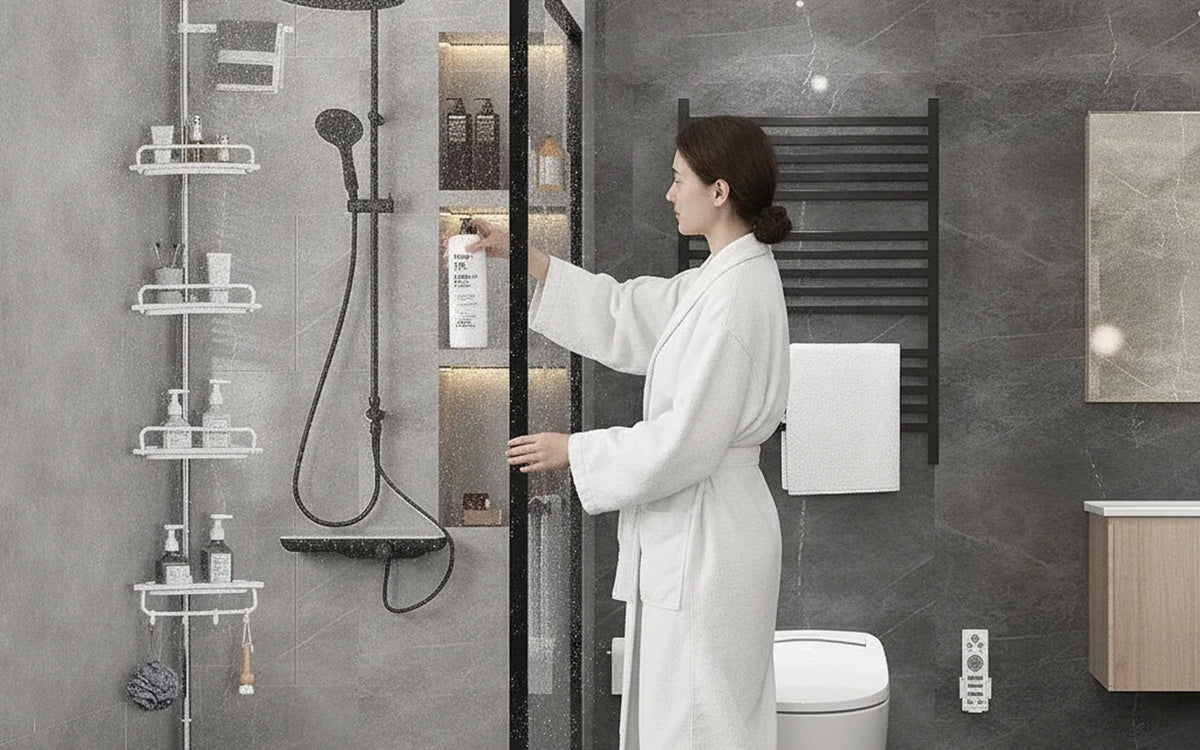 Estantería Telescópica de Esquina 🚿 (Sin Taladro)