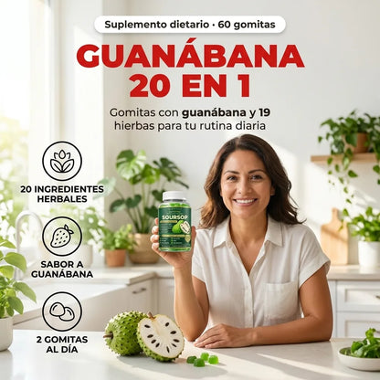 🍃 Gomitas de Guanábana 20 en 1 — Complejo Herbal (60 gomitas)